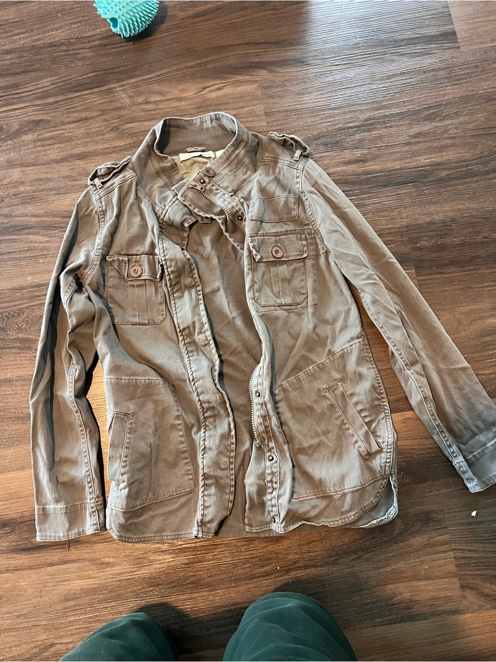 Kersh Grey Utility Jacket with Button Detail
